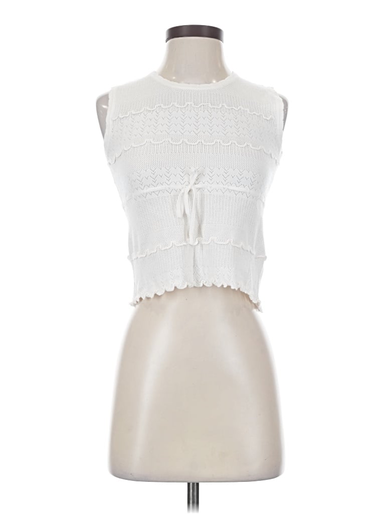 Altar'd State Sleeveless Blouse In White