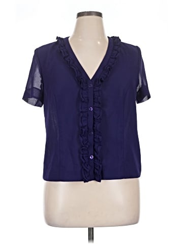 Danny & Nicole Short Sleeve Blouse (view 1)