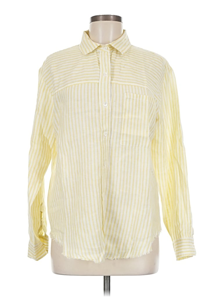 Pre-owned Frame Long Sleeve Button Down Shirt In Yellow
