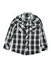 Gioberti Plaid Black Long Sleeve Button-Down Shirt Size 8 - photo 1