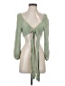 Audrey 3+1 100% Polyester Green 3/4 Sleeve Blouse Size S - photo 1