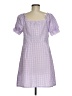 Missguided Checkered-gingham Purple Casual Dress Size 8 - photo 2