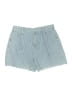 MNG Stripes Blue Denim Shorts Size 6 - photo 1
