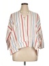 Blanque Stripes Ivory 3/4 Sleeve Blouse Size 1X (1) - photo 1