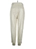 Veronica Beard Metallic Silver Linen Pants Size 14 - photo 2