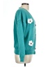 Unbranded 100% Polyester Floral Teal Cardigan Size L - photo 4
