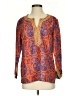 Soft Surroundings 100% Polyester Orange Long Sleeve Blouse Size XS - photo 1