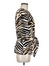 Worthington 100% Polyester Animal Print Ivory 3/4 Sleeve Blouse Size M - photo 4