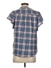 Dylan 100% Cotton Blue Short Sleeve Blouse Size S - photo 2