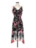Express 100% Polyester Floral Black Casual Dress Size S - photo 1