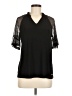 Anne Klein Black Short Sleeve Blouse Size M - photo 1
