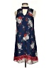 Miami 100% Polyester Print Blue Casual Dress Size S - photo 1