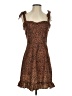 Shein 100% Polyester Animal Print Brown Cocktail Dress Size S - photo 1