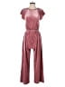 Assorted Brands 100% Polyester Solid Pink Jumpsuit Size 14 - photo 1