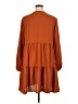 Unbranded 100% Polyester Solid Orange Casual Dress Size XL - photo 2