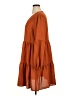Unbranded 100% Polyester Solid Orange Casual Dress Size XL - photo 5