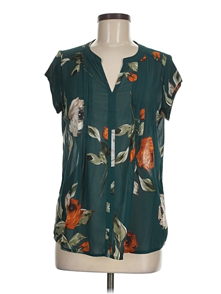 Pre-owned Fun2fun Short Sleeve Blouse In Blue