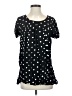 Holding Horses 100% Rayon Polka Dots Black Short Sleeve Top Size XS - photo 1