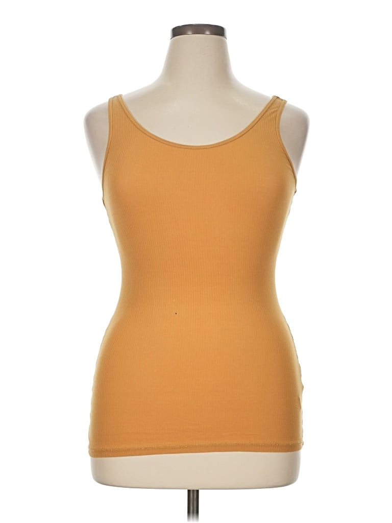 Pre-owned James Perse Tank Top Gold Strapless Neckline Tops