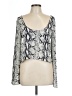 TOBI 100% Polyester Silver Long Sleeve Top Size L - photo 1