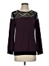 Bar III 100% Polyester Burgundy Long Sleeve Blouse Size S - photo 1