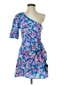 Lulus 100% Polyester Print Blue Cocktail Dress Size S - photo 1