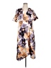 Unbranded 100% Polyester Print Purple Casual Dress Size XL - photo 1