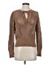 Repeat Cashmere 100% Cotton Metallic Brown Pullover Sweater Size XXS - photo 1
