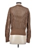 Repeat Cashmere 100% Cotton Metallic Brown Pullover Sweater Size XXS - photo 2