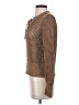 Repeat Cashmere 100% Cotton Metallic Brown Pullover Sweater Size XXS - photo 5