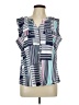 Adrienne Vittadini Blue Sleeveless Blouse Size L - photo 1