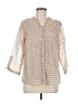 Erika 100% Polyester Ivory 3/4 Sleeve Blouse Size M - photo 1