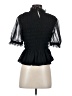 Ann Taylor 100% Polyester Black 3/4 Sleeve Blouse Size XXS - photo 2
