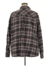 Torrid 100% Cotton Plaid Gray Long Sleeve Button-Down Shirt Size 5X Plus (5) - photo 2
