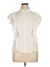 Theory Ivory Sleeveless Button-Down Shirt Size XL - photo 1