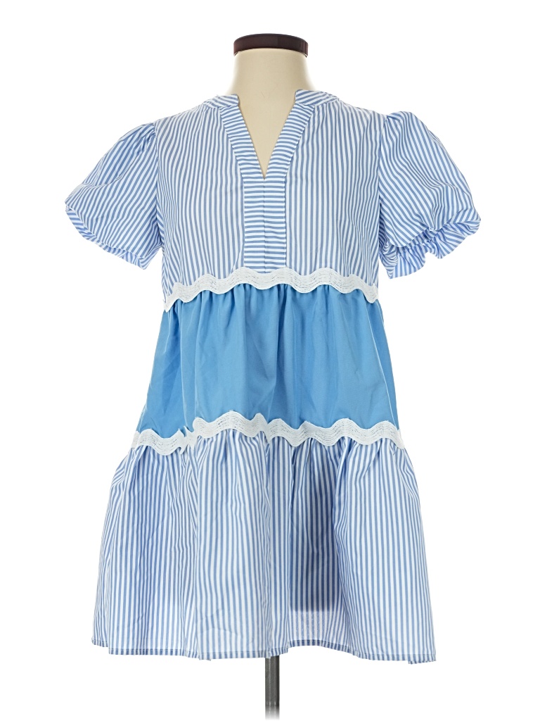Pre-owned Shein Casual Dress In Blue