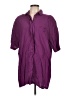 Sostanza 100% Rayon Purple 3/4 Sleeve Button-Down Shirt Size L - photo 1