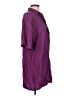 Sostanza 100% Rayon Purple 3/4 Sleeve Button-Down Shirt Size L - photo 4