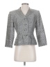 Kay Unger 100% Silk Houndstooth Gray Silk Blazer Size 4 - photo 1