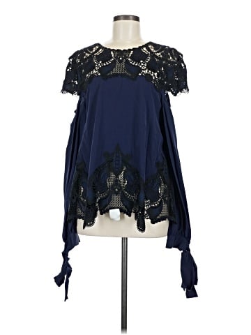 Jonathan Simkhai Short Sleeve Silk Top (view 1)