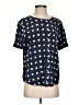 Equipment 100% Silk Stars Blue Short Sleeve Silk Top Size S - photo 1