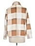 Wanna B 100% Polyester Plaid Ivory Faux Fur Jacket Size M - photo 2
