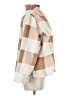 Wanna B 100% Polyester Plaid Ivory Faux Fur Jacket Size M - photo 4