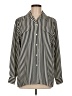 Ship'n Shore 100% Polyester Stripes Black Long Sleeve Blouse Size 8 - photo 1