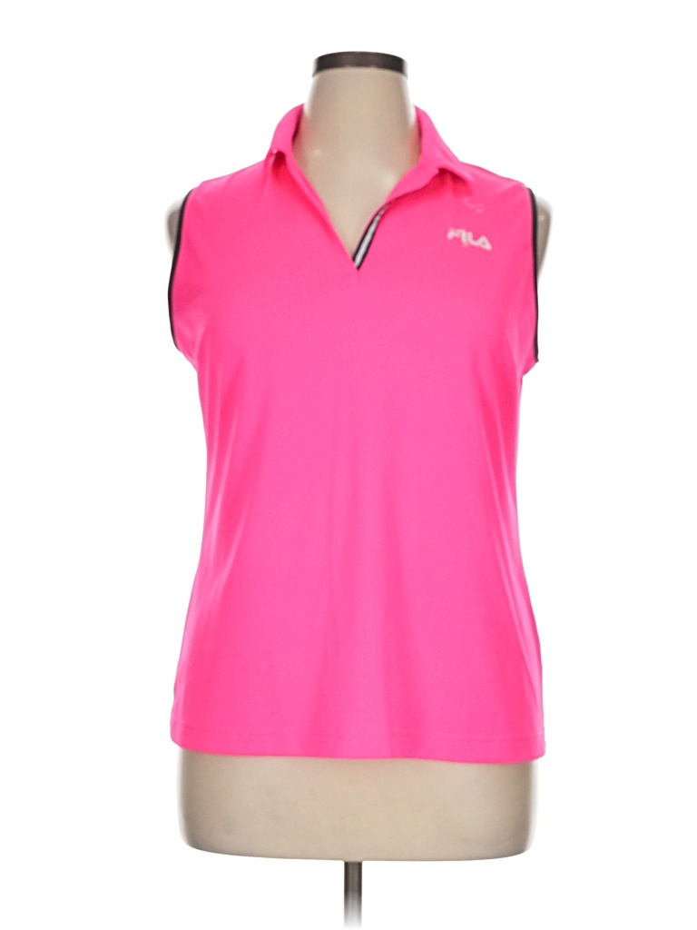 Pre-owned Fila Sport Sleeveless Polo Shirt In Pink