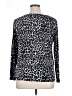 Mario Serrani Animal Print Silver Long Sleeve Blouse Size XL - photo 2
