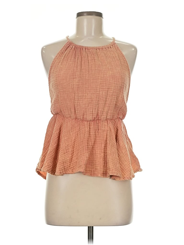 Pre-owned Pink Lily Sleeveless Blouse In Orange
