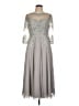 JJ's House 100% Polyester Gray Cocktail Dress Size 12 - photo 1