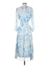 Calvin Klein 100% Polyester Tie-dye Blue Cocktail Dress Size XXS (estimated) - photo 2