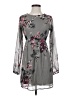 Vila 100% Polyester Floral Gray Casual Dress Size XS - photo 1